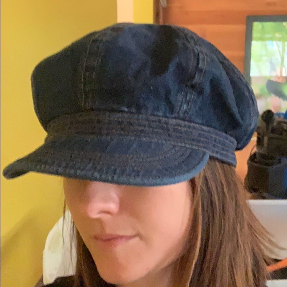 Denim Hat with Brim